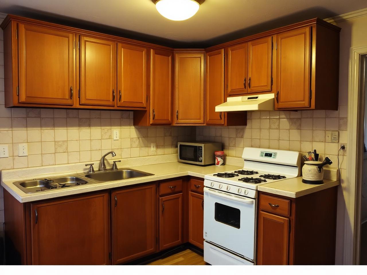 Outdated kitchen before renovation